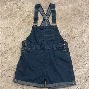 Denim Overalls Shorts